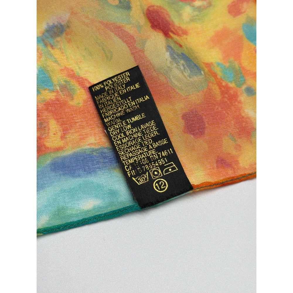 Art of the Scarf‎ Tie Rack made in Italy Floral Impressionist Watercolor Scarf View 6